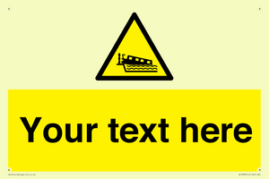 Custom warning grounding narrow boat on lock cill